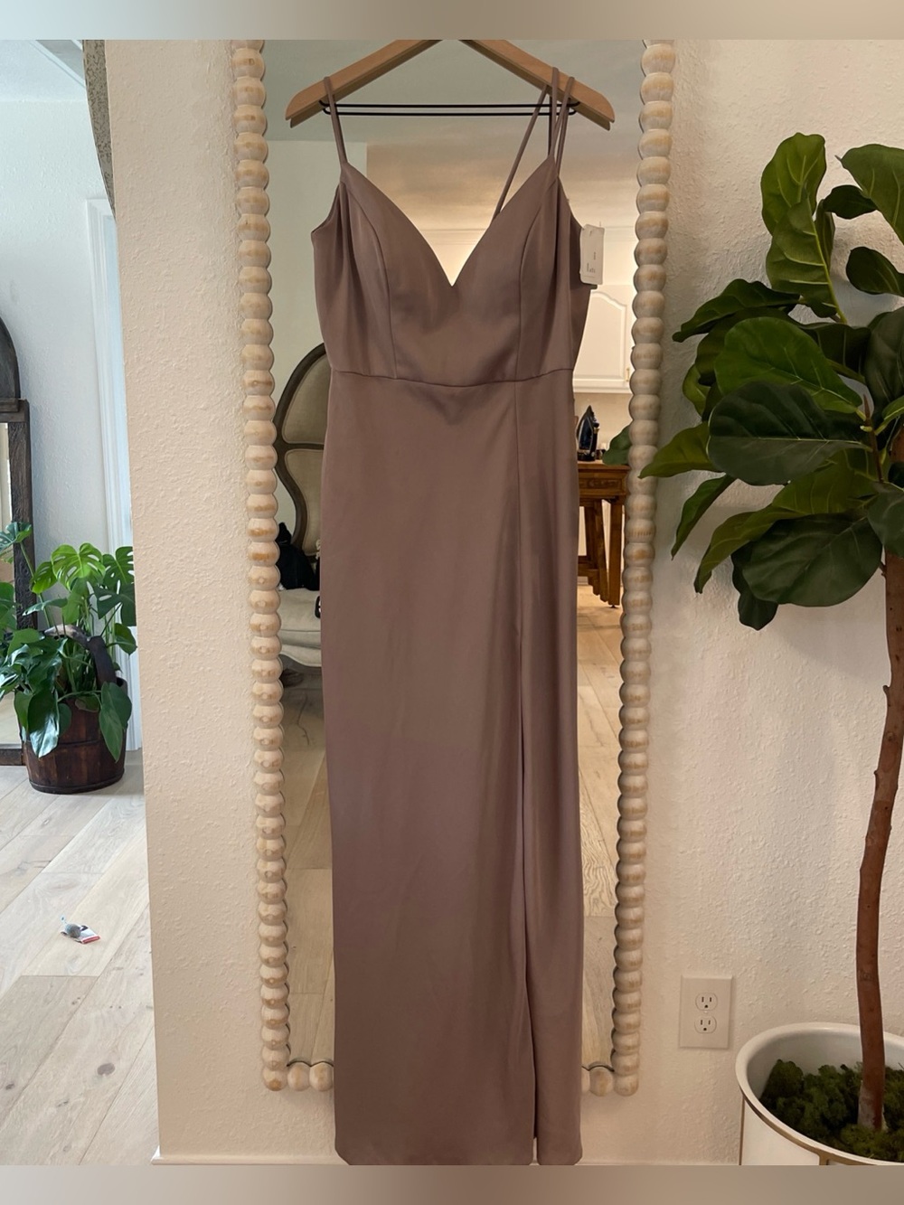 B2 JASMINE bridesmaid formal crepe back charmeuse ball gown size 14